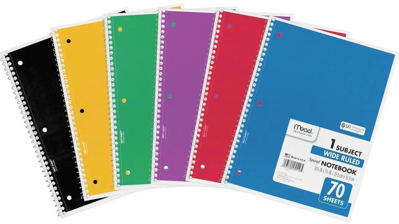 Main image of Mead Spiral Bound 1-subject Notebooks