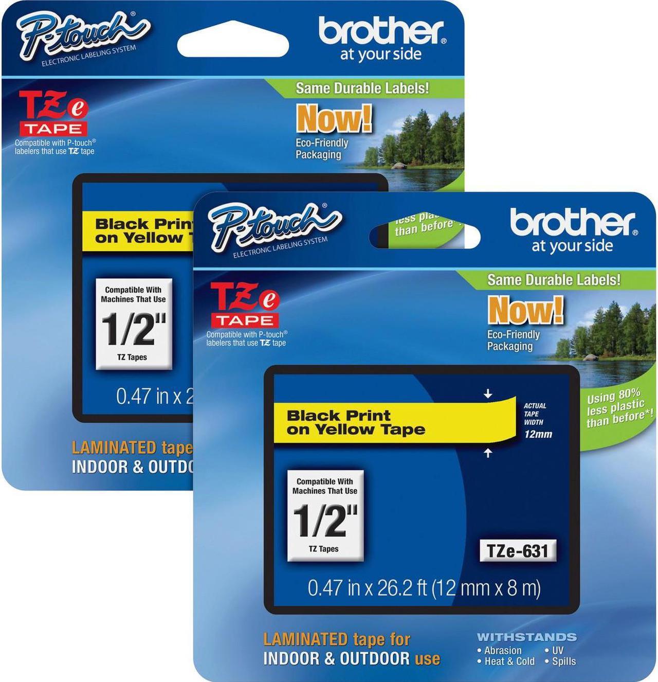 Brother P-touch TZe Laminated Tape Cartridges