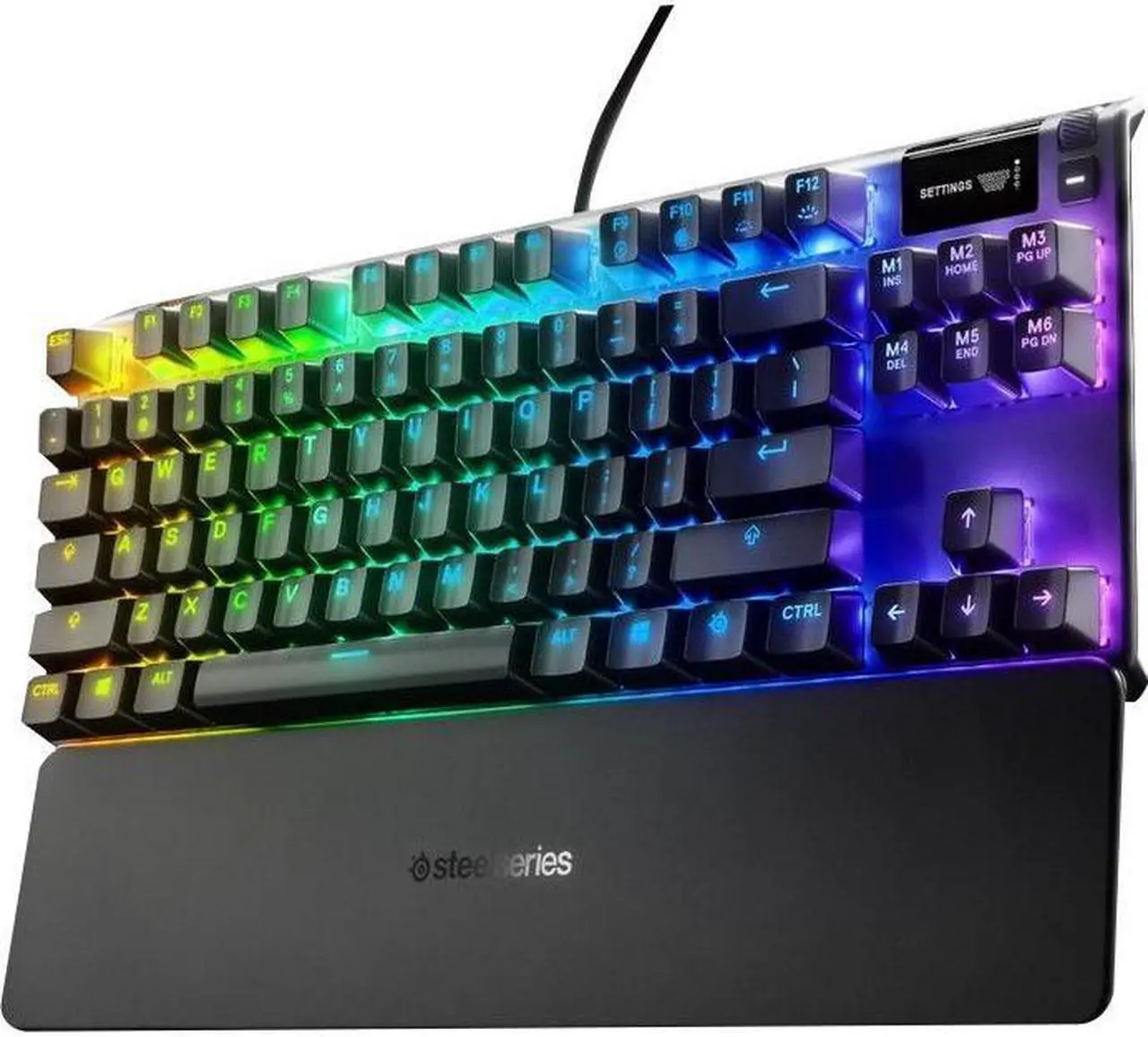 Alt view image 2 of 20 - SteelSeries 64636 Apex 7 TKL RGB Mechanical Gaming Keyboard (Red Switch)