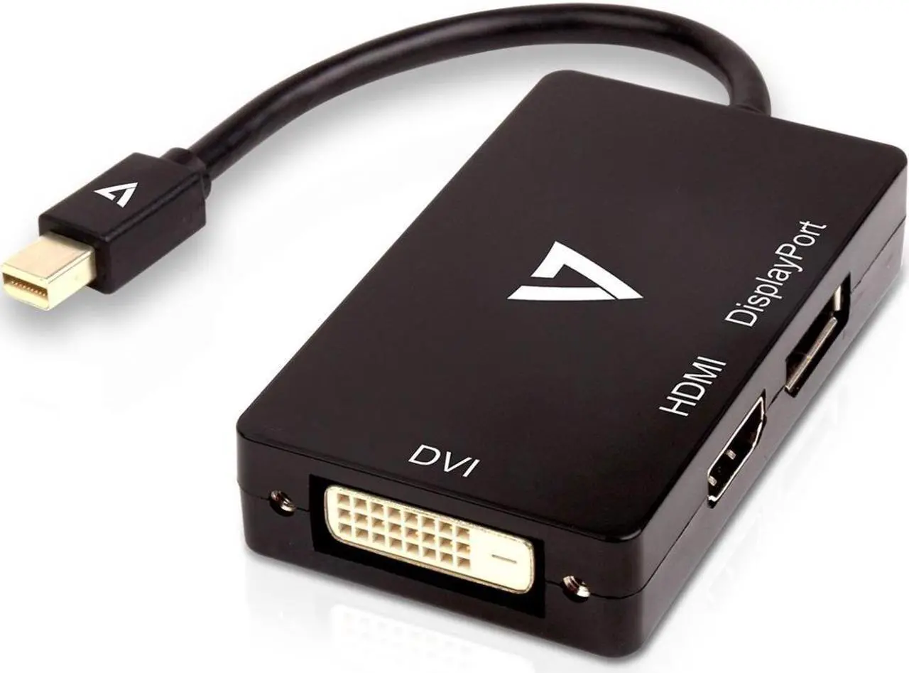 V7 Mini DisplayPort Adapter (m) to DisplayPort, HDMI or DVI (f ...