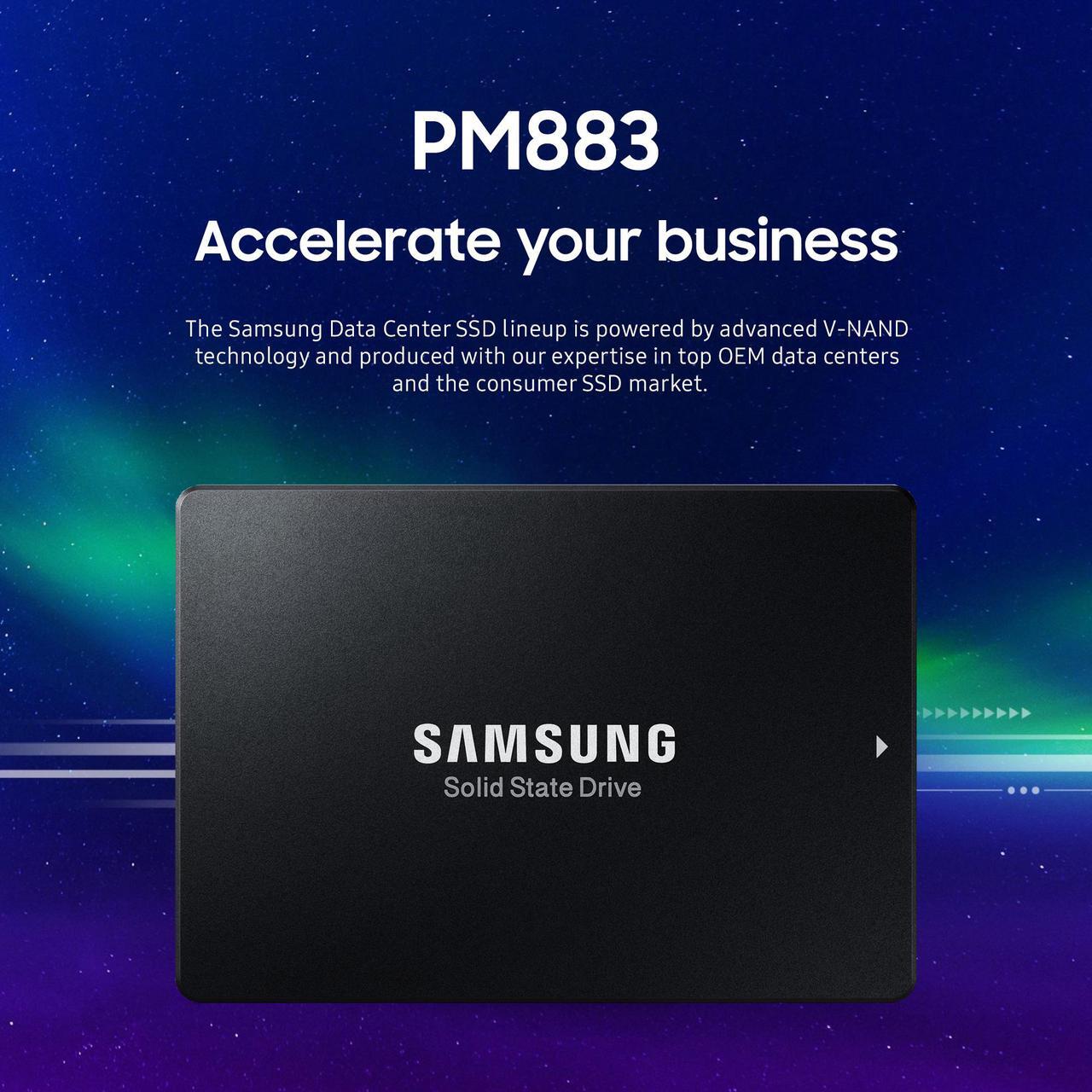 Alt view image 2 of 8 - Samsung PM883 960GB 3D TLC SATA 6Gb/s 2.5-Inch Enterprise SSD - MZ7LH960HAJR-00005 MZ-7LH9600
