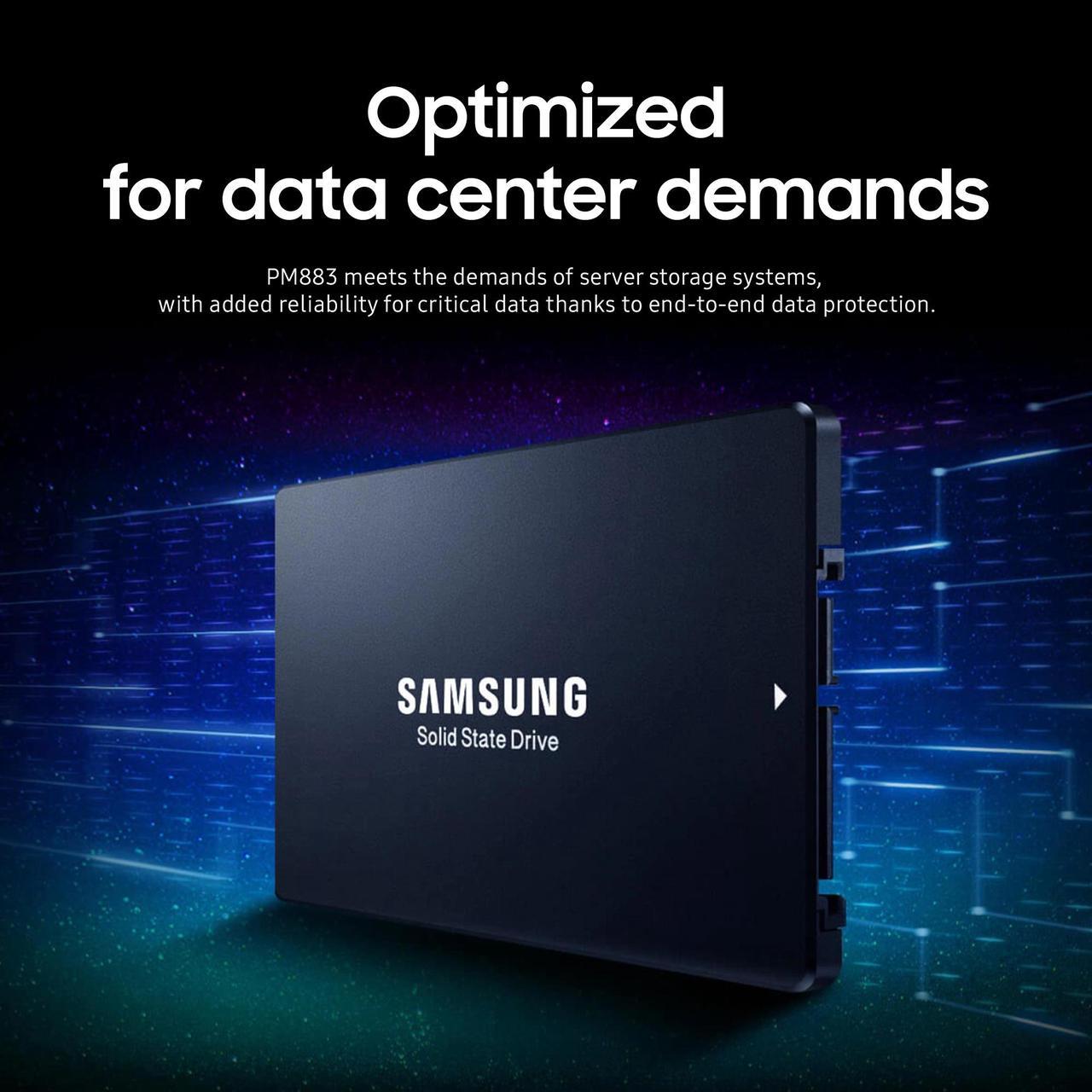Alt view image 3 of 8 - Samsung PM883 960GB 3D TLC SATA 6Gb/s 2.5-Inch Enterprise SSD - MZ7LH960HAJR-00005 MZ-7LH9600