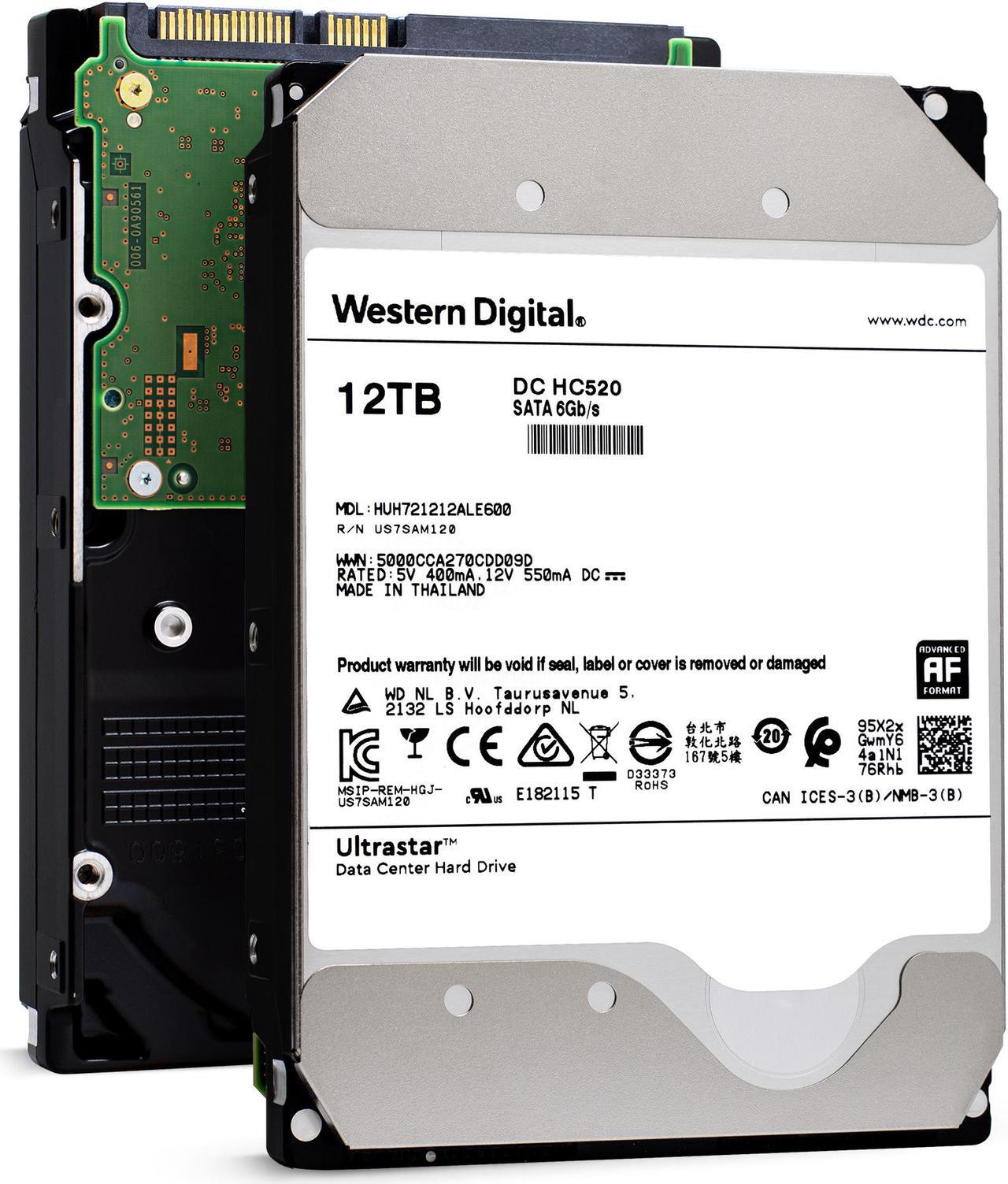 Main image of HGST Ultrastar He12 | HUH721212ALE600 | 0F29603 | 12TB 7200RPM 3.5" SATA Enterprise HDD