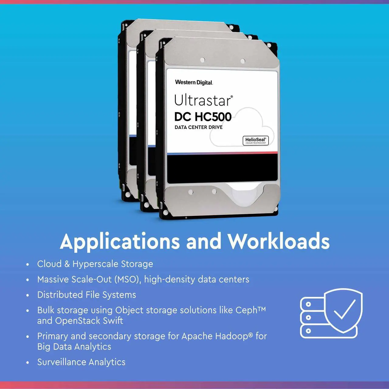 Alt view image 5 of 5 - HGST WD Ultrastar DC HC510 10TB SATA 6Gb/s 7200 RPM 3.5-Inch Data Center HDD HUH721010ALE600 (0F27452)