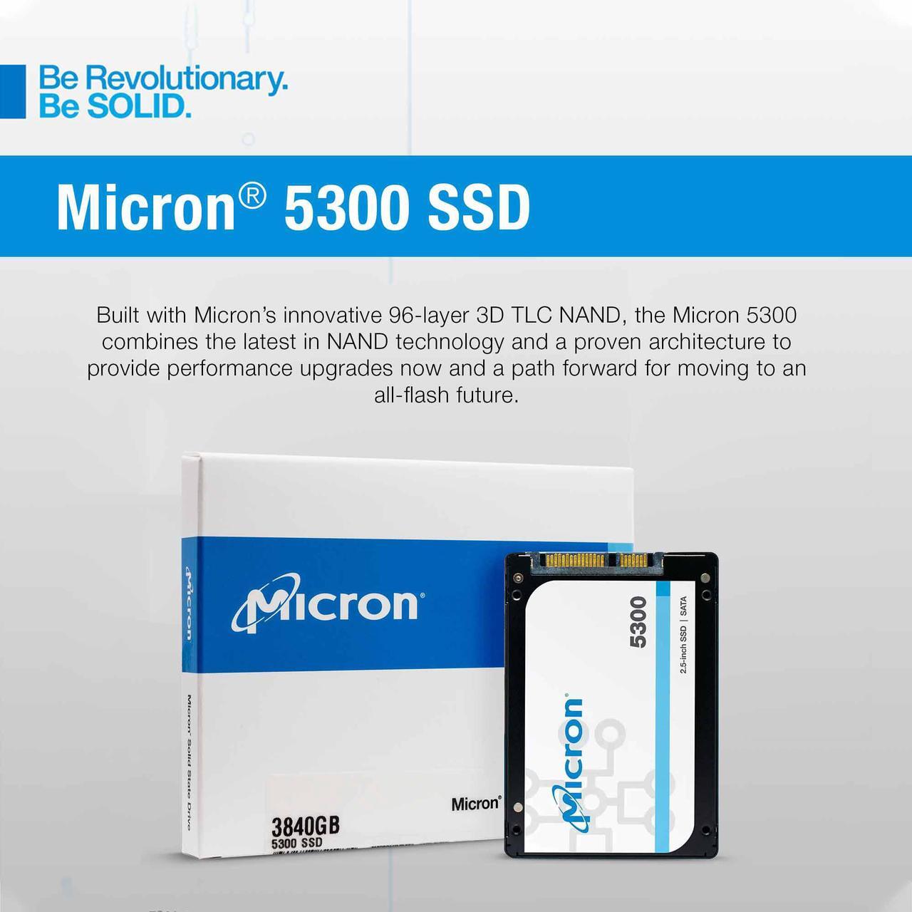 Alt view image 3 of 16 - Micron 5300 Pro 3.84TB SATA 6Gb/s 2.5-Inch Enterprise SSD MTFDDAK3T8TDS-1AW1ZAB