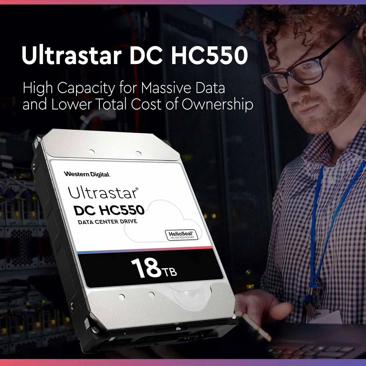 Alt view image 3 of 19 - WD Ultrastar DC HC550 18TB Hard Drive 3.5" Internal 512MB SATA 7200 RPM 512E SE NP3 DC HC550 0F38459 (WUH721818ALE6L4)