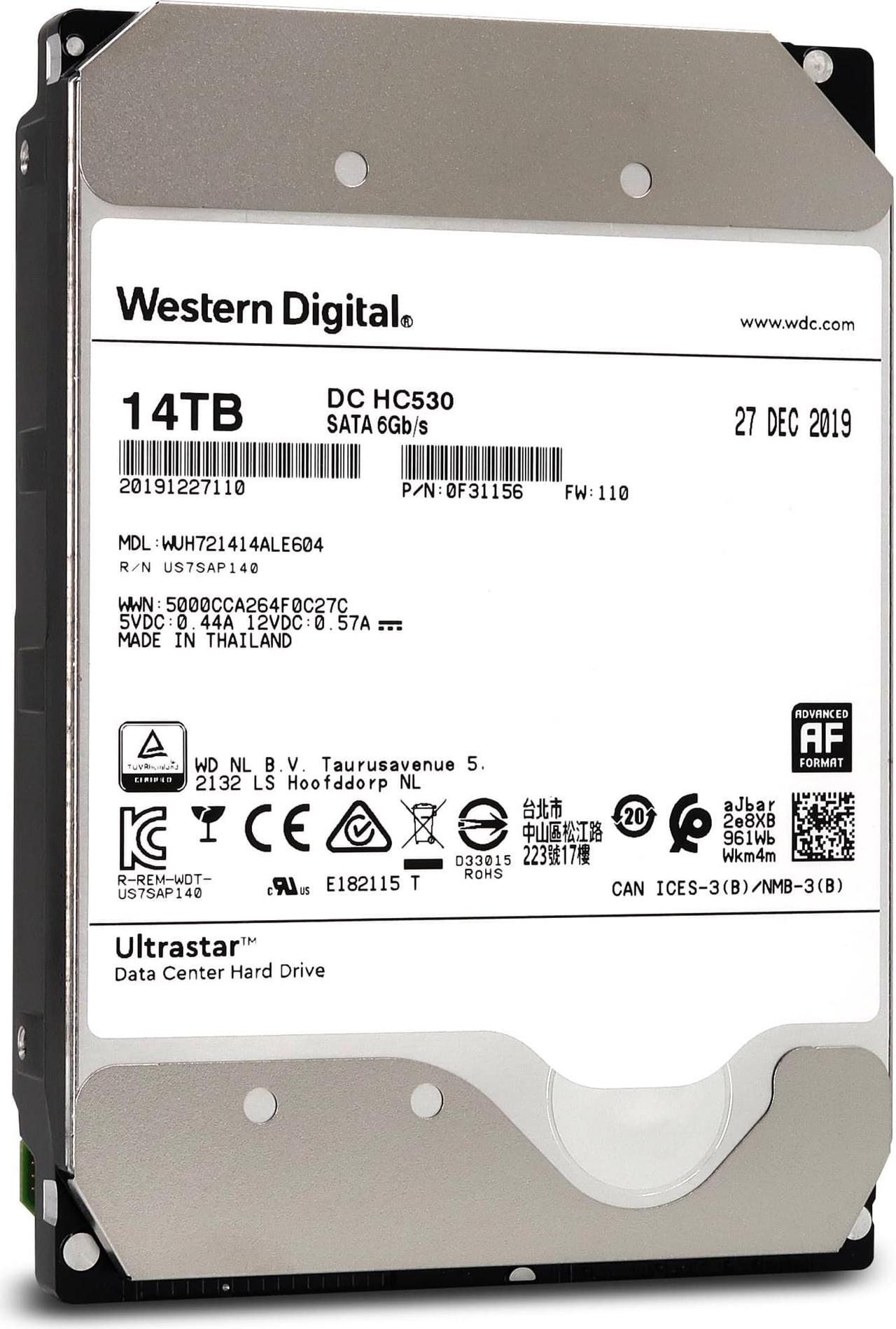 Alt view image 4 of 4 - WD Ultrastar DC HC530 14TB SATA 3.5-Inch Enterprise HDD  WUH721414ALE604