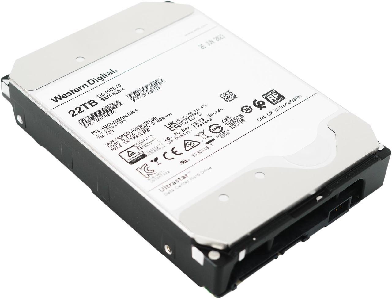 Alt view image 7 of 10 - WD WUH722222ALE6L4 Ultrastar DC HC570 0F48155 22TB 512MB Cache 7200RPM SATA 6.0Gb/s 512E SE 3.5" Internal Hard Drive