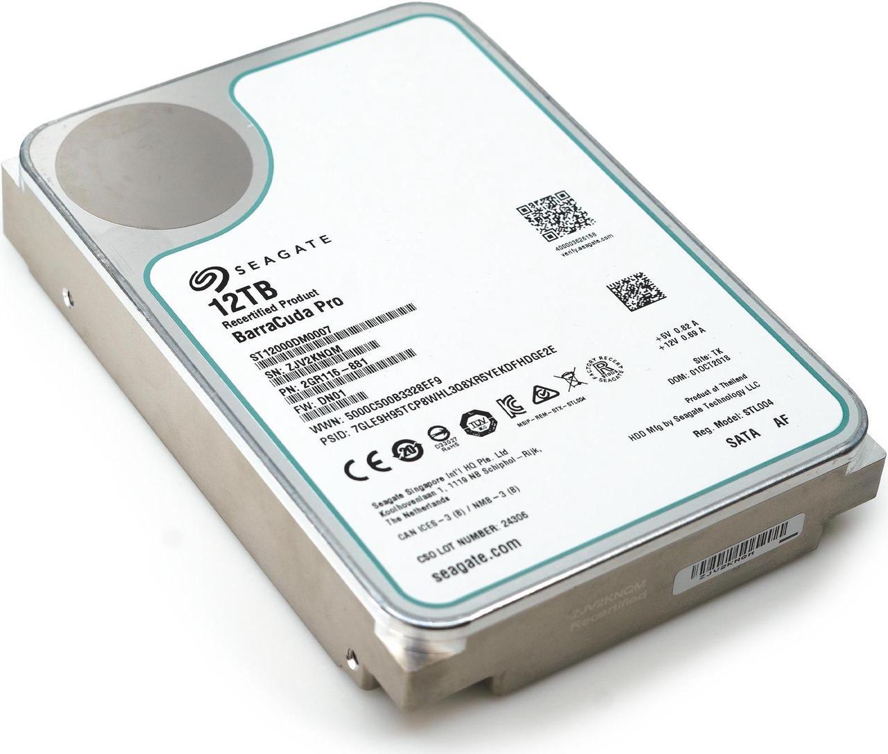 Alt view image 3 of 7 - Seagate BarraCuda Pro ST12000DM0007 12TB 7200 RPM 256MB Cache SATA 6.0Gb/s 3.5" Internal Hard Drive Bare Drive