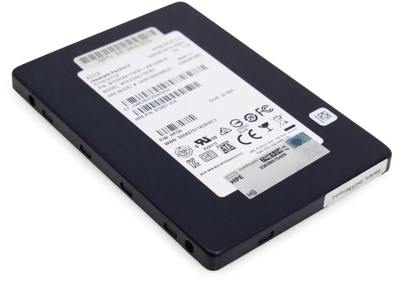 Alt view image 8 of 9 - HPE VK001920GWEZE Read Intensive 1.92 TB Hot-swap SSD - 2.5" - SATA 6Gb/s - HPE Smart Carrier