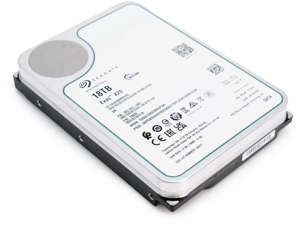 Alt view image 11 of 11 - Seagate Exos X20 18TB SATA 6Gb/s 7200RPM 3.5" Enterprise Hard Disk Drive (HDD) - ST18000NM003D
