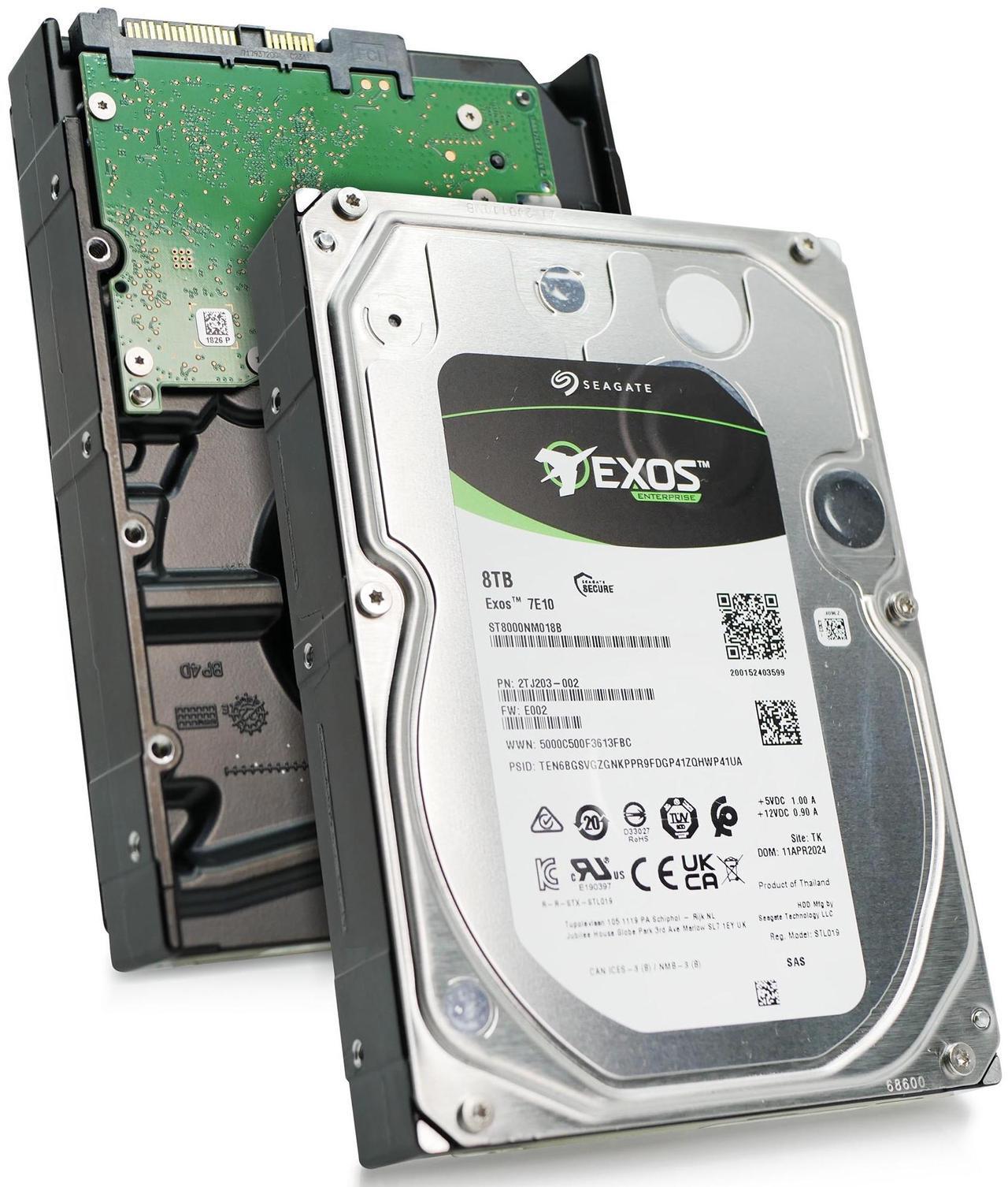 Alt view image 5 of 11 - Seagate Exos 7E10 ST8000NM018B 8TB 7200 RPM 256MB Cache SAS 12Gb/s 3.5" Internal Hard Drive, 512e/4KN - OEM
