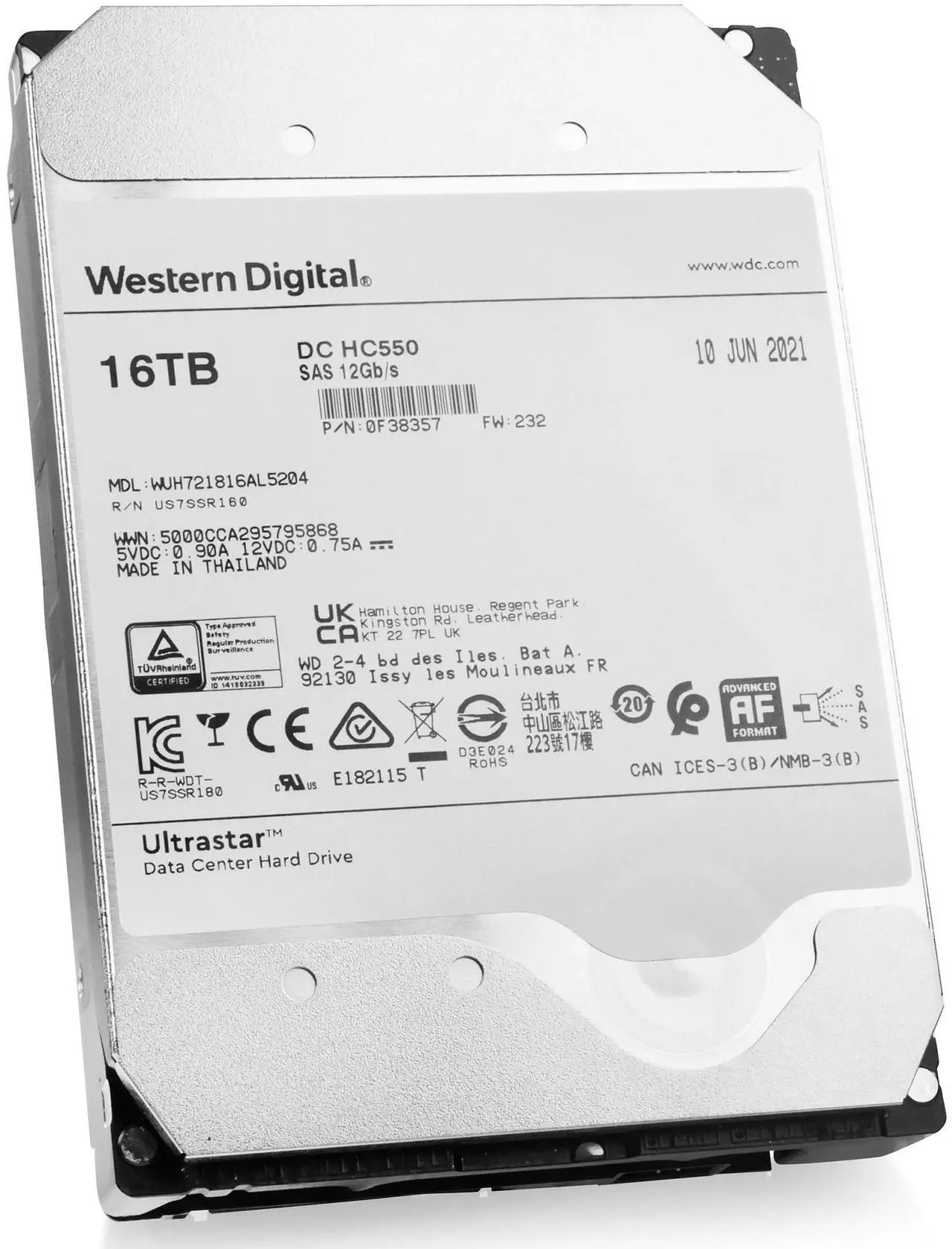 Western Digital Ultrastar DC HC550 - Thumbnail 5