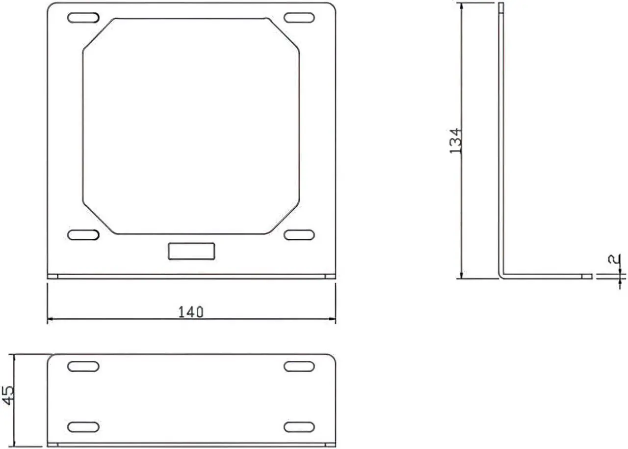 Alt view image 4 of 4 - Bykski Radiator DIY Mounting Bracket - 120mm (B-ST-FN-V2)