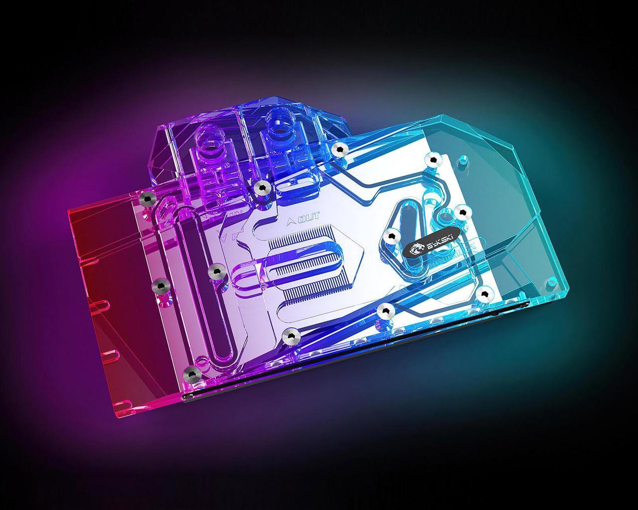 Alt view image 4 of 7 - Bykski Full Coverage GPU Water Block and Backplate for Gigabyte RTX 3070 (N-GV3070GMOC-X)
