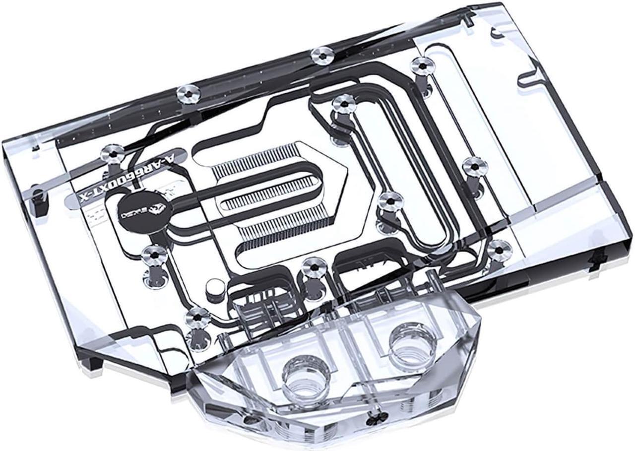 Alt view image 3 of 7 - Bykski Full Coverage GPU Water Block and Backplate for ASRock Radeon RX 6600XT Challenger ITX 8GB (A-AR6600XT-X)