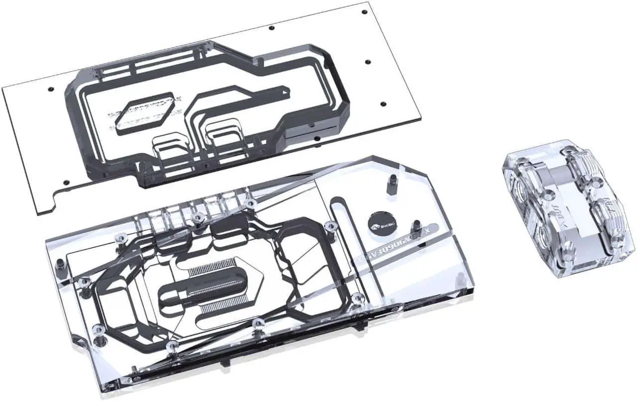 Alt view image 3 of 7 - Bykski Full Coverage GPU Water Block w/ Integrated Active Backplate V2 for Gigabyte RTX 3090 (N-GV3090GMOC-TC-V2)