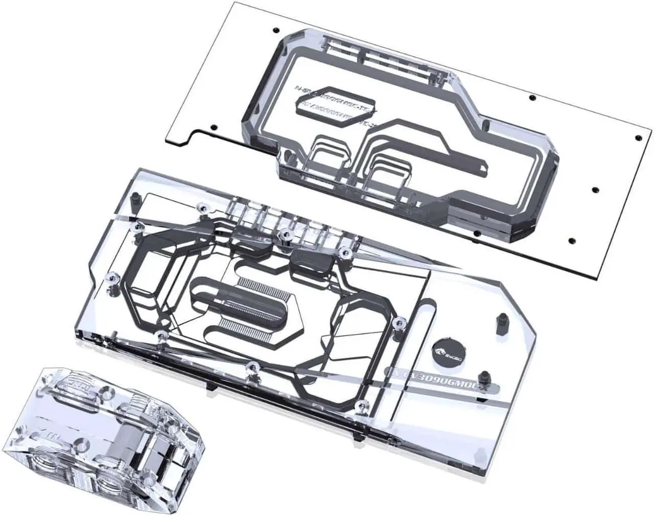 Alt view image 2 of 7 - Bykski Full Coverage GPU Water Block w/ Integrated Active Backplate V2 for Gigabyte RTX 3090 (N-GV3090GMOC-TC-V2)