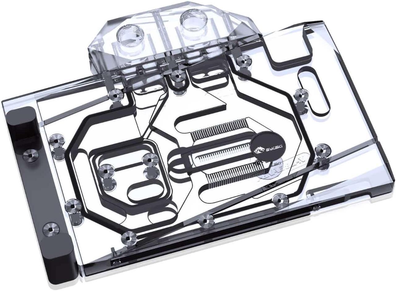 Alt view image 2 of 6 - Bykski Full Coverage GPU Water Block and Backplate for GUNNIR Intel Arc A380 Photon 6G OC (I-GNA380-X)