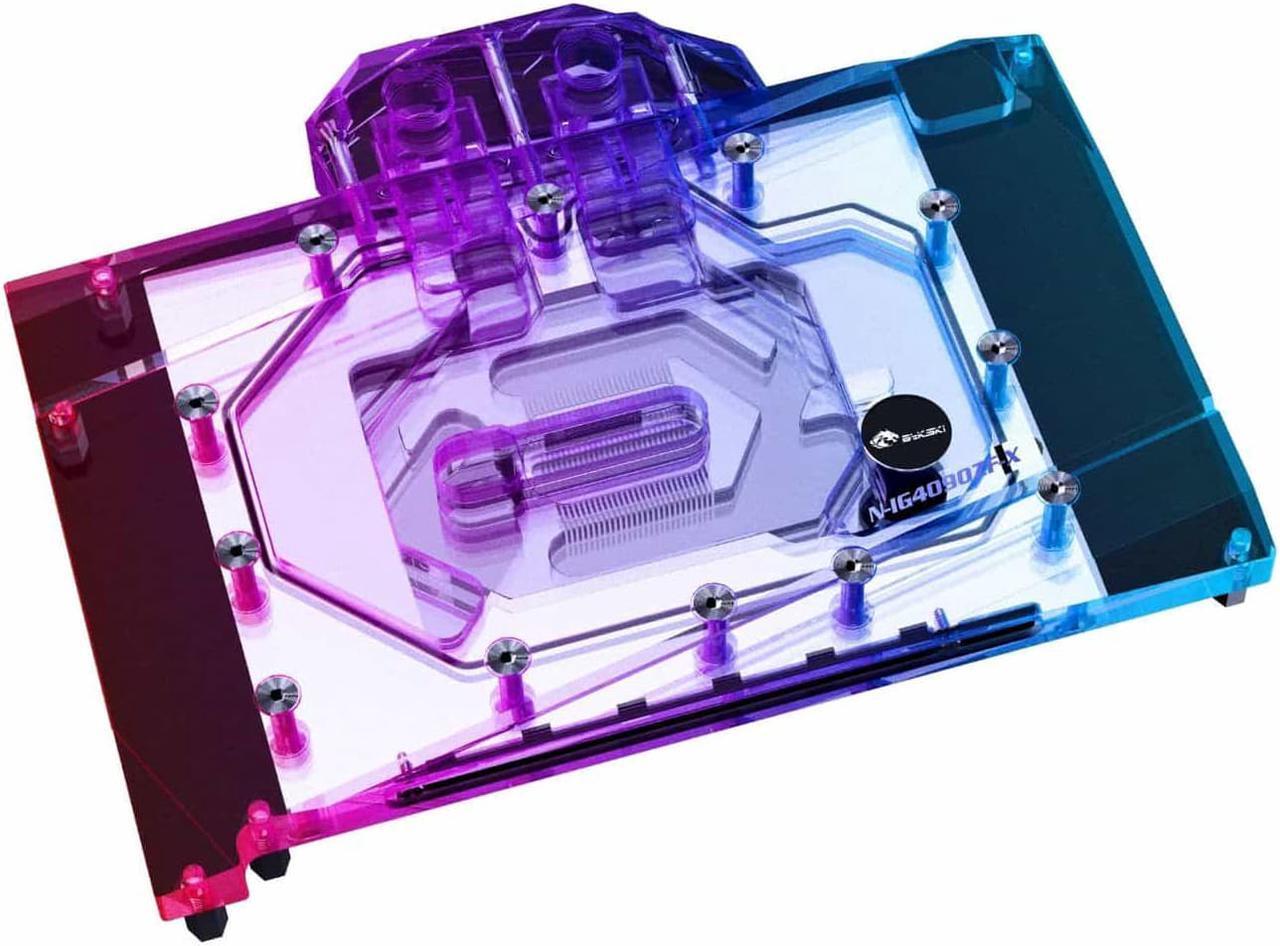 Alt view image 4 of 7 - Bykski Full Coverage GPU Water Block and Backplate for Colorful iGame Battle-Ax GeForce RTX 4090 Deluxe Edition (N-IG4090ZF-X)