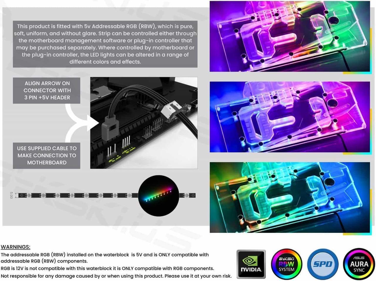 Alt view image 6 of 7 - Bykski Full Coverage GPU Water Block and Backplate for Colorful iGame Battle-Ax GeForce RTX 4090 Deluxe Edition (N-IG4090ZF-X)