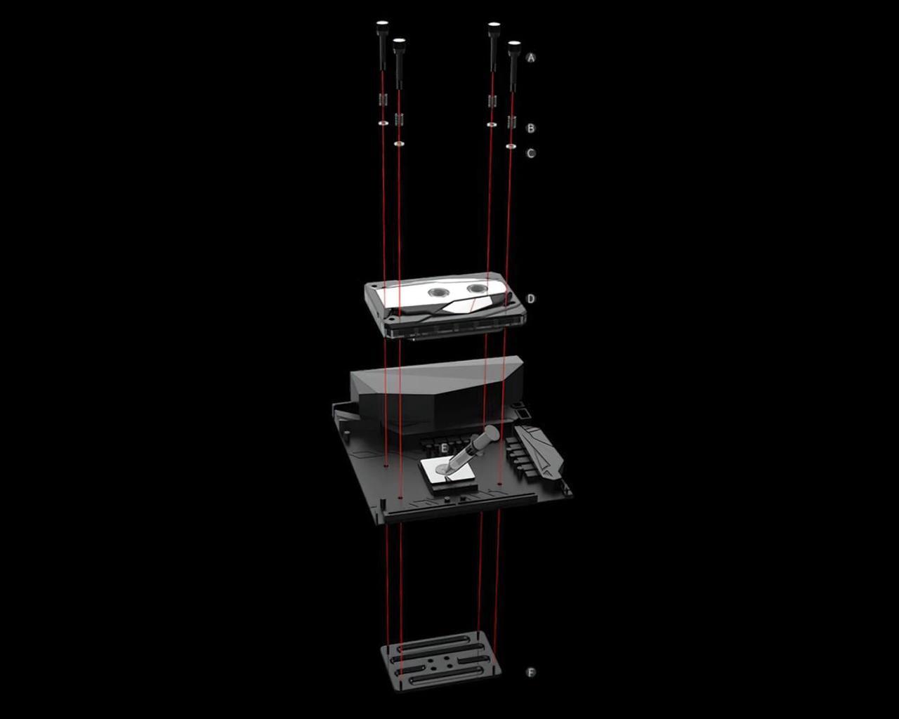 Alt view image 10 of 12 - Granzon Advanced CPU Block With Temperature Display For AMD Ryzen3/5/7/9/ThreadRipper, Water Cooling Cooler GAMS AMD Platform