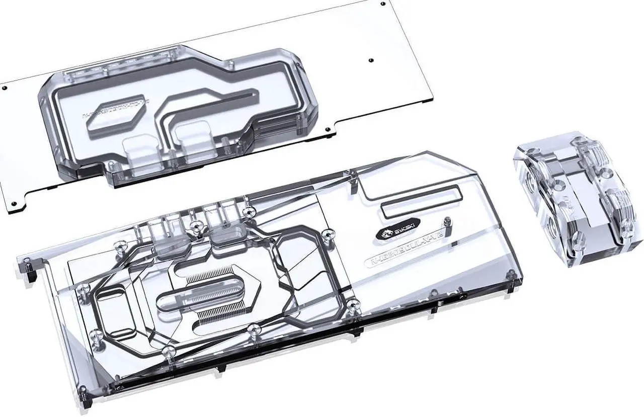 Alt view image 6 of 7 - Bykski Full Coverage GPU Water Block w/ Integrated Active Backplate for Colorful iGame RTX 3090 (N-IG3090UL-TC)