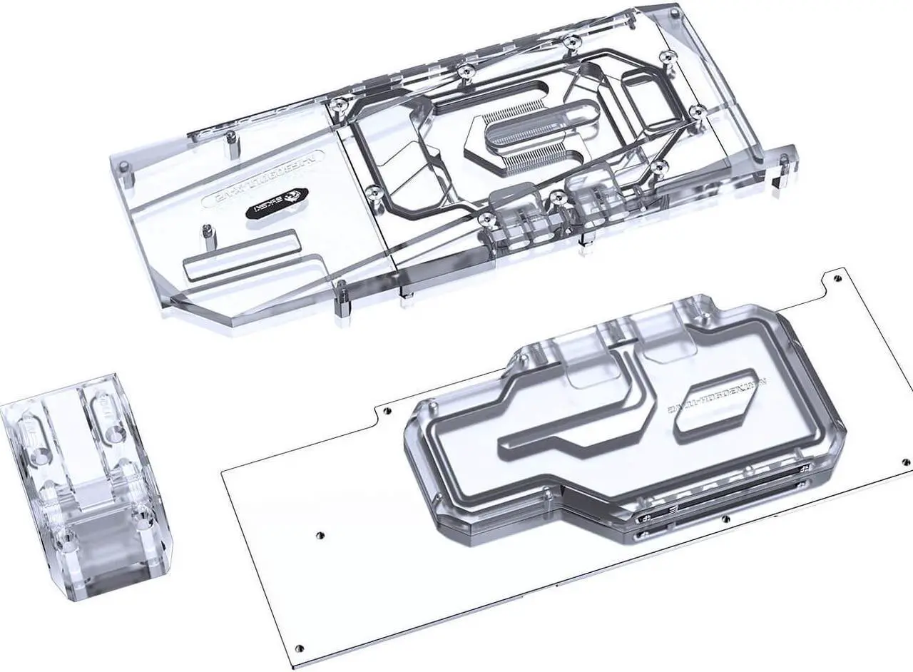 Alt view image 7 of 7 - Bykski Full Coverage GPU Water Block w/ Integrated Active Backplate for Colorful iGame RTX 3090 (N-IG3090UL-TC)