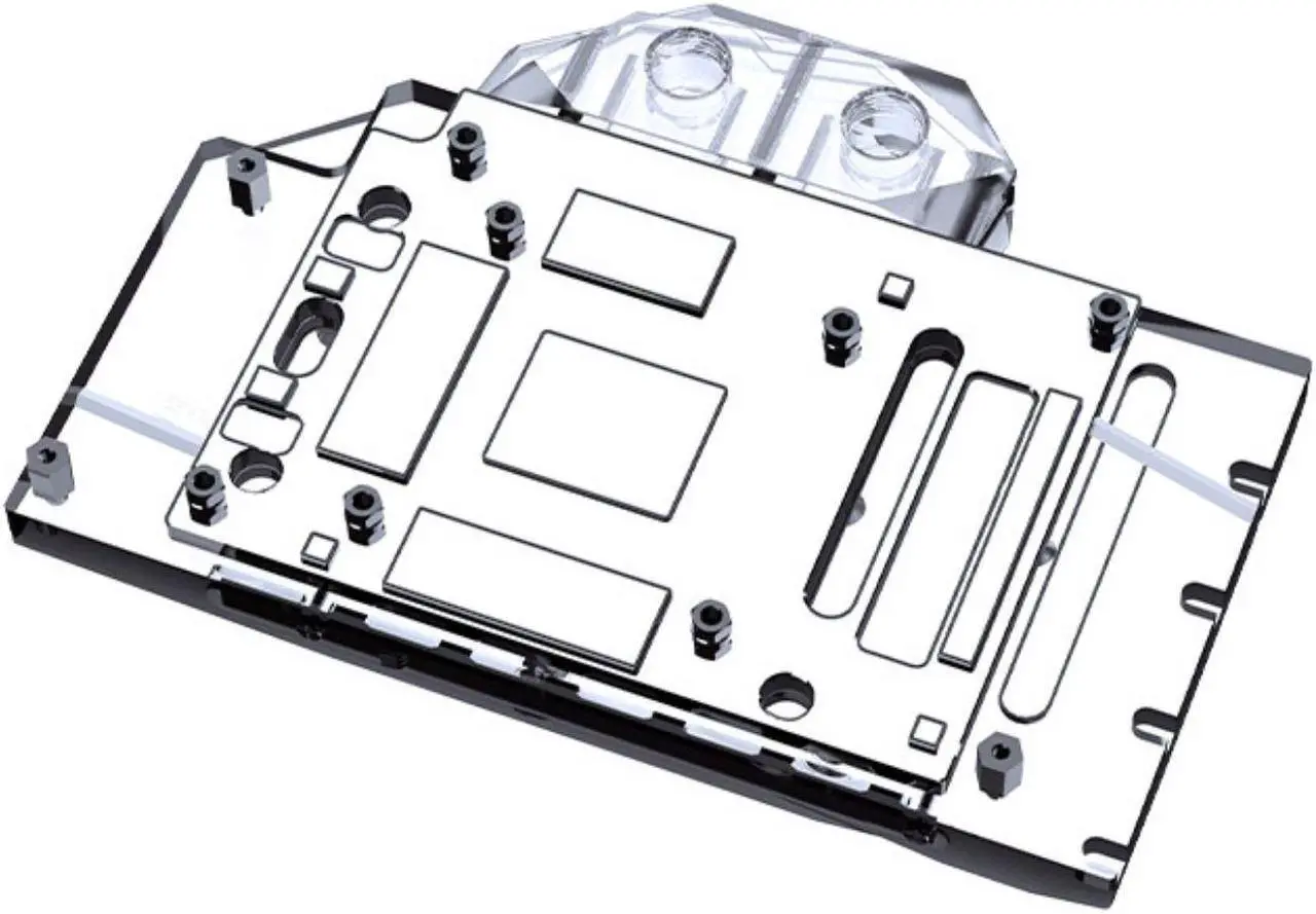 Alt view image 2 of 7 - Bykski Full Coverage GPU Water Block and Backplate For GIGABYTE RTX 3060/3060TI (N-GV3060TIGMOC-X-V2)