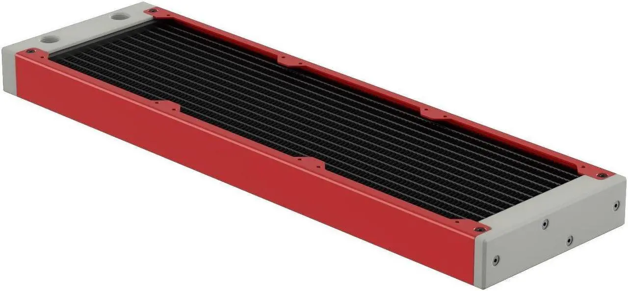 Alt view image 2 of 7 - PrimoChill 360SL (30mm) EXIMO Modular Radiator, White POM, 3x120mm, Triple Fan (R-SL-W36) Available in 20+ Colors, Assembled in USA and Custom Watercooling Loop Ready