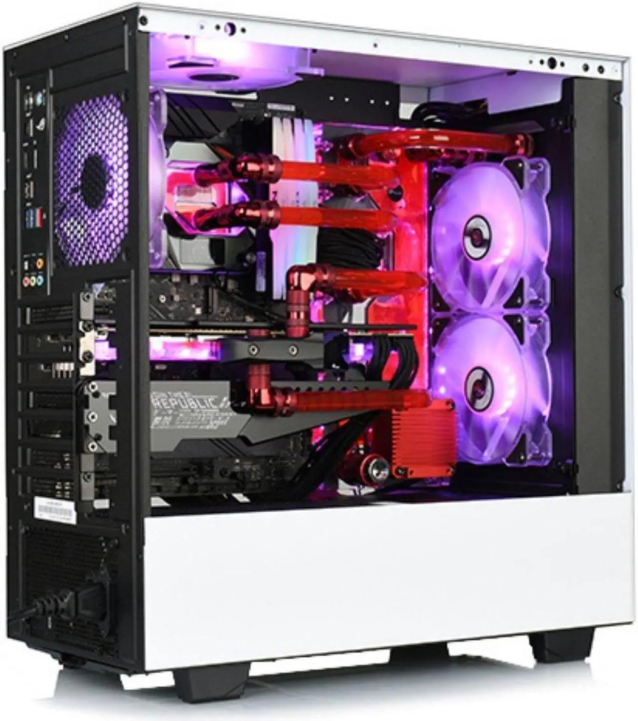 Alt view image 3 of 6 - Bykski Distro Plate For NZXT H510 - PMMA w/ 5v Addressable RGB(RBW) (RGV-NZXT-H510-P)