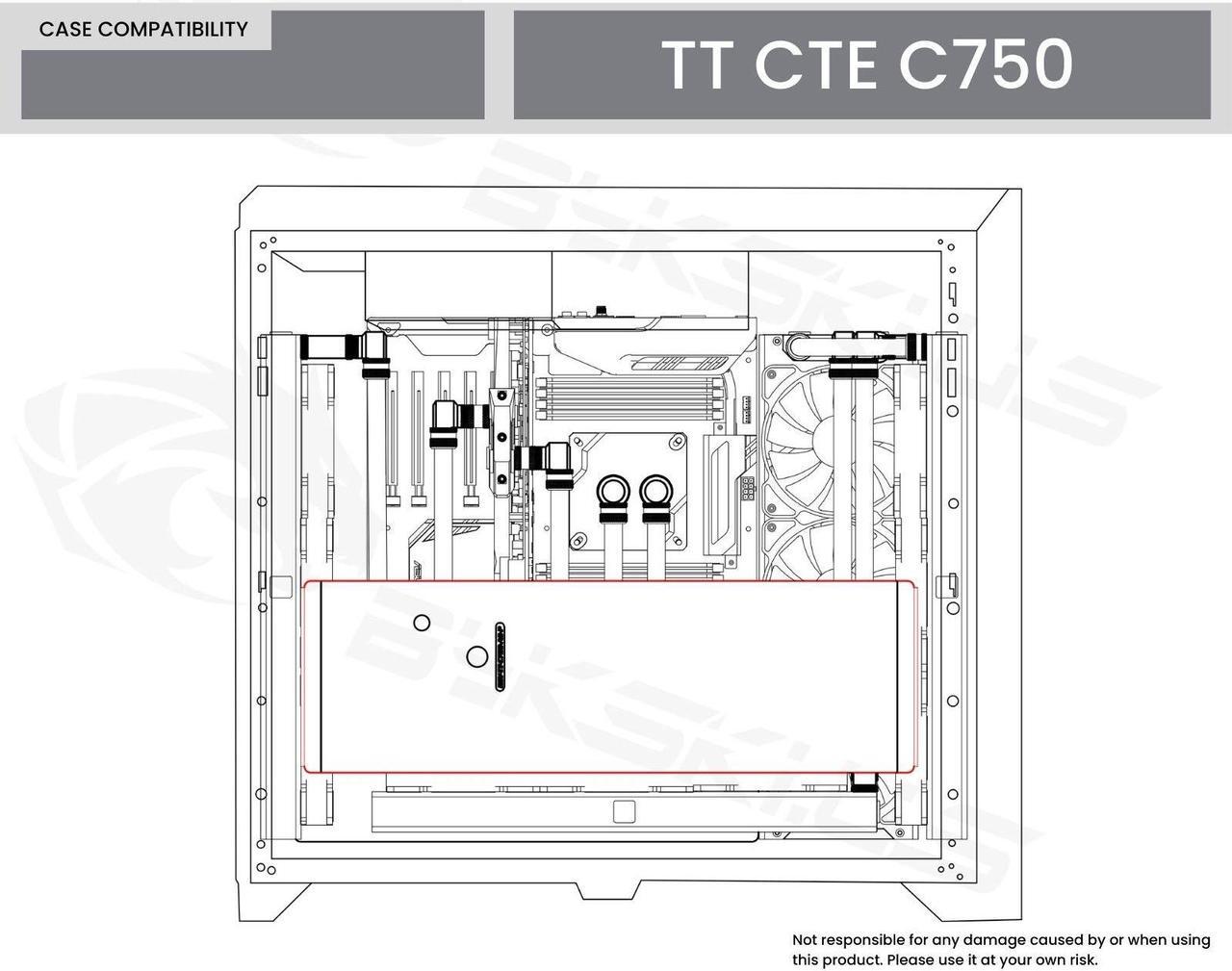 Alt view image 7 of 7 - Bykski Dual Distro Plate For Thermaltake CTE C750 PMMA w/ 5v Addressable RGB(RBW) (RGV-TT-C750-A1-P)