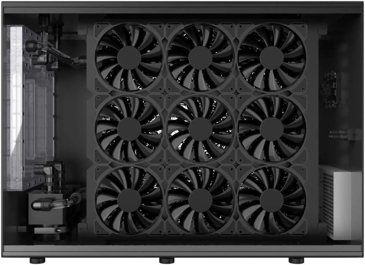Alt view image 2 of 7 - Bykski B-1080X2-CEC-X Elite Thermal Exchange System with Integrated Twin Pump Distro, Dual 1080mm Radiators Water Cooling Powerhouse, and 18 PWM Controlled 120mm Fans