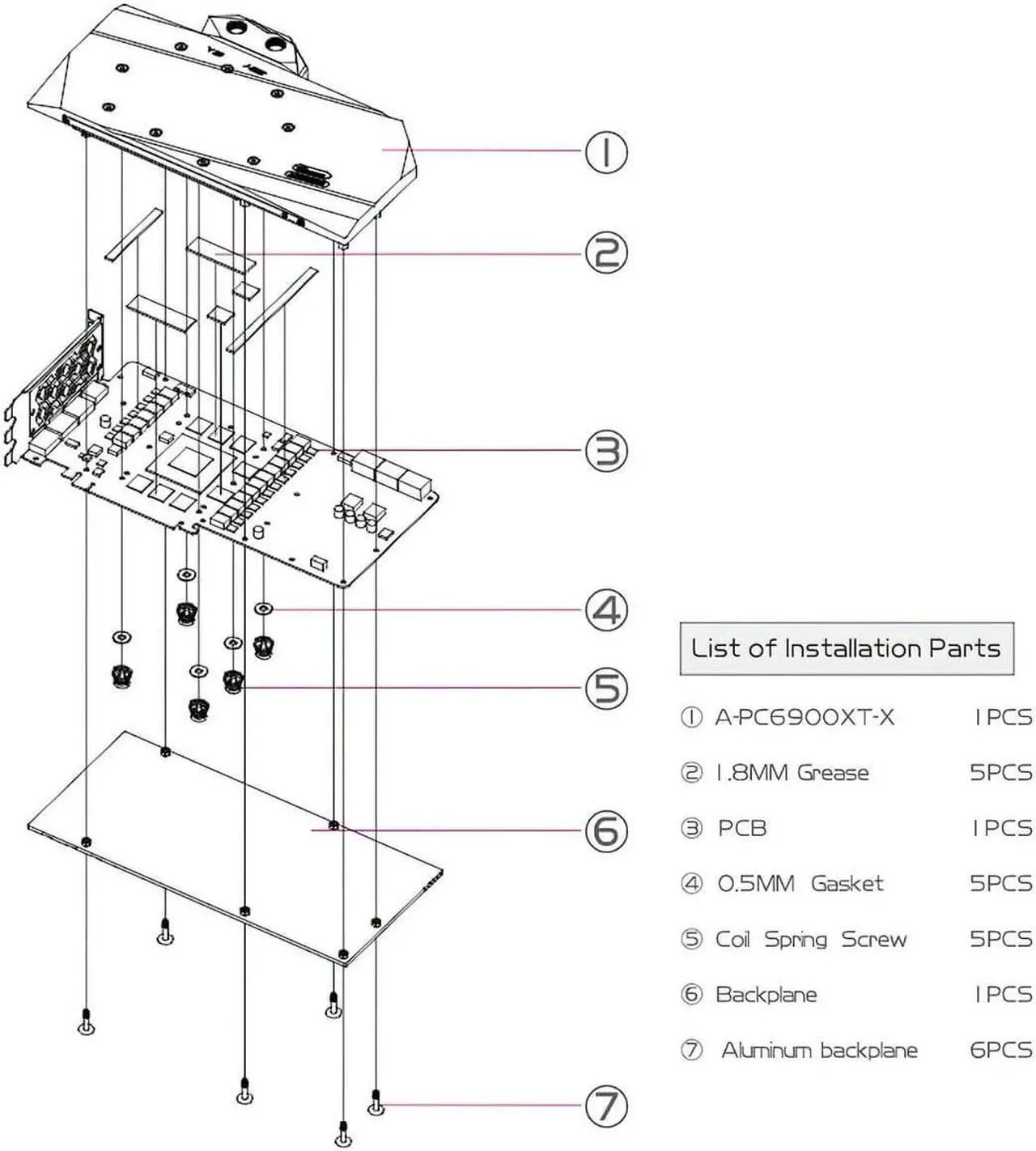 Alt view image 5 of 7 - Bykski Full Coverage GPU Water Block and Backplate for PowerColor RX6800/6900 XT (A-PC6900XT-X)
