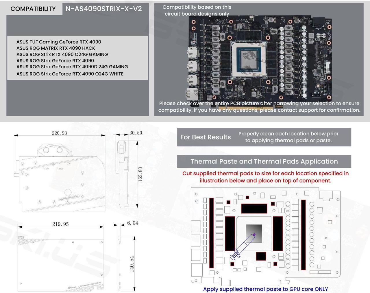 Alt view image 7 of 7 - Bykski Full Coverage GPU Water Block and Backplate for ASUS ROG Strix GeForce RTX 4090 (N-AS4090STRIX-X-V2)