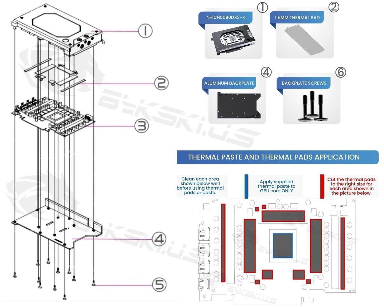Alt view image 4 of 5 - Bykski Armored End Port GPU Waterblock with Backplate For INNO3D GeForce RTX 5090 D NIGHT X3 (N-ICH5090DX3-X-V2)