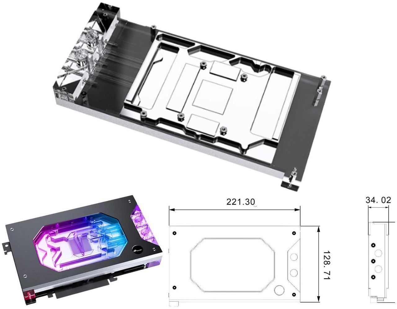 Alt view image 2 of 5 - Bykski Armored End Port GPU Waterblock with Backplate For INNO3D GeForce RTX 5090 D NIGHT X3 (N-ICH5090DX3-X-V2)
