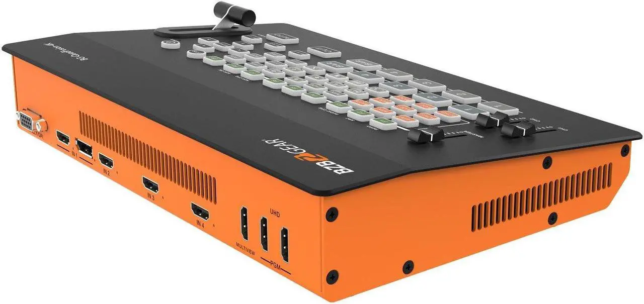 Alt view image 6 of 7 - BZBGEAR 4-Channel 4K UHD Live Streaming HDMI/DP Switcher Mixer with PIP and USB 3.0 Capture Card