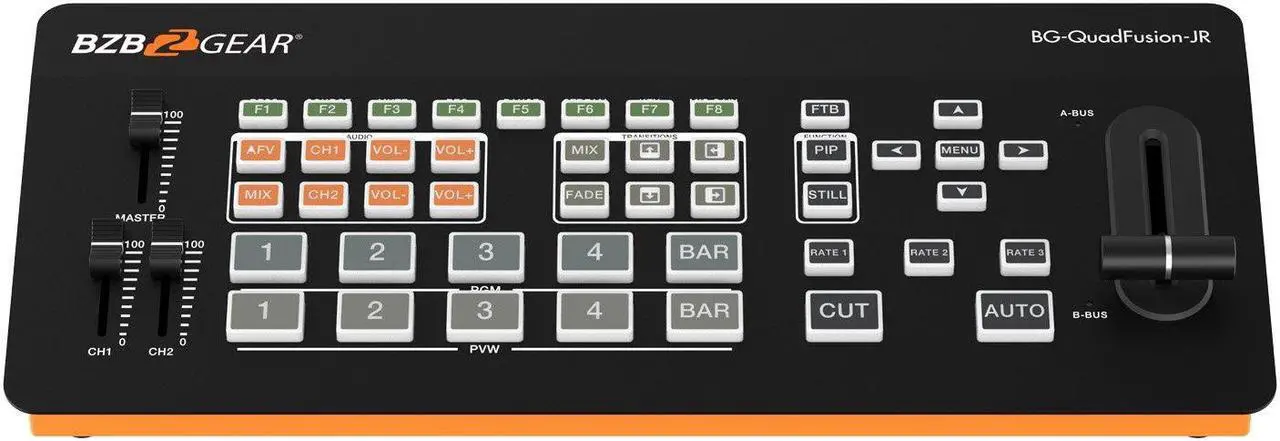 Main image of BZBGEAR 4-Channel 1080p FHD Live Streaming HDMI/DP Switcher Mixer with PIP and USB 3.0 Capture Card