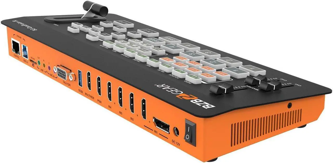 Alt view image 6 of 7 - BZBGEAR 4-Channel 1080p FHD Live Streaming HDMI/DP Switcher Mixer with PIP and USB 3.0 Capture Card