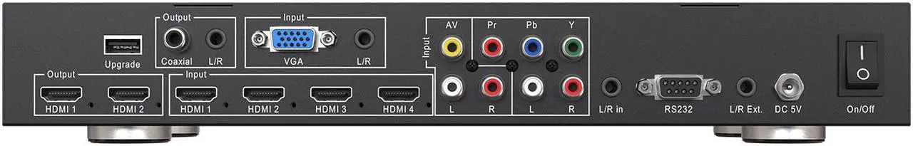 Alt view image 5 of 7 - BZBGEAR 7x2 4K UHD Presentation Switcher Scaler with HDMI/VGA/Component/Composite Video & Audio