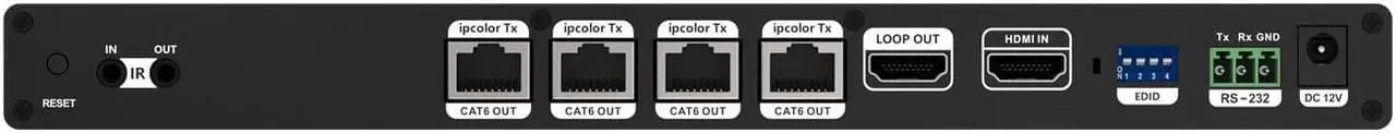 Alt view image 5 of 7 - BZBGEAR 1x4 4K UHD HDMI Splitter/Distribution Amplifier Kit with 4 Receivers and IR/RS-232/Audio De-embedding up to 230ft over Category Cable