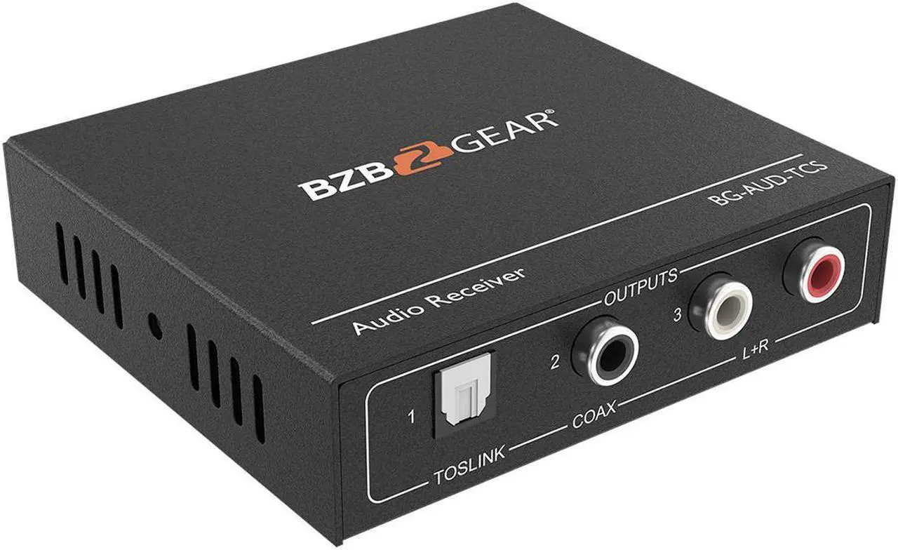 Alt view image 6 of 7 - BZBGEAR Stereo/Toslink/Coax Audio Extender (Transmitter/Receiver Kit) over Cat5e/6/7 Cable