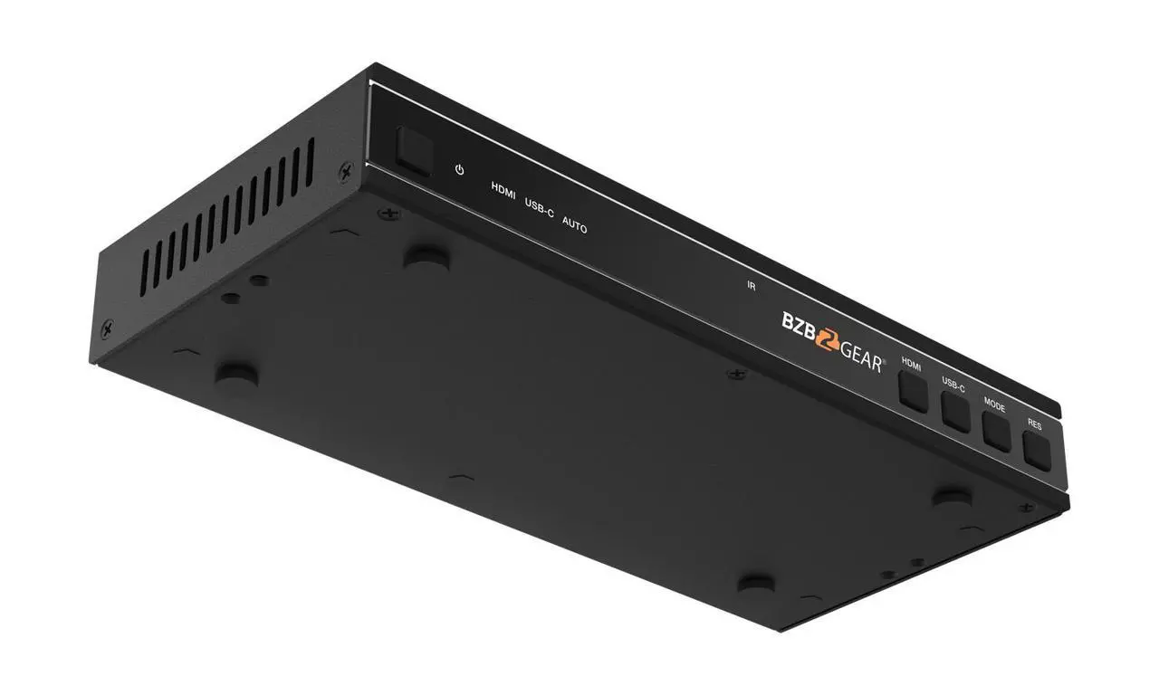 Alt view image 6 of 7 - BZBGEAR 2x2 4K UHD HDMI/USB-C Switcher and Video Wall Controller with Audio De-embedding