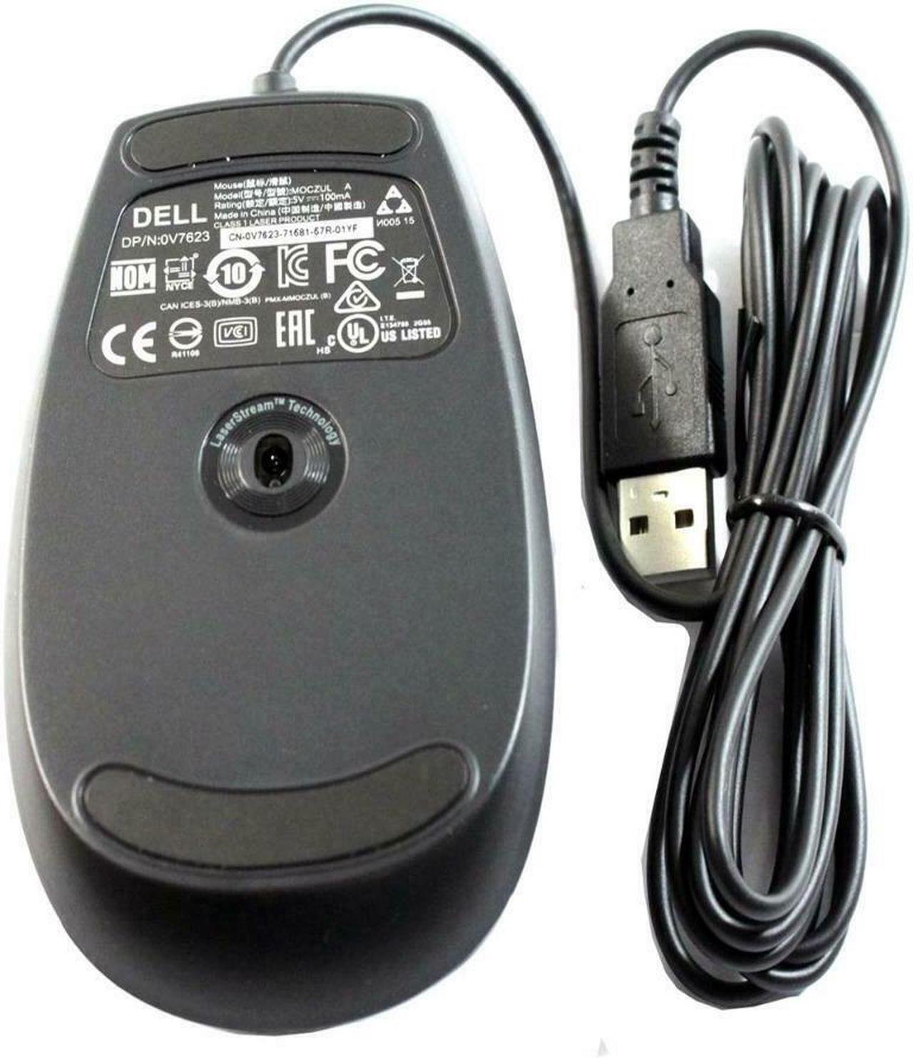 Alt view image 2 of 4 - Dell Premium USB Optical Mouse w/Scroll Wheel M-UAV-DEL8 V7623 0V7623 CN-0V7623 J660D J661D- NEW