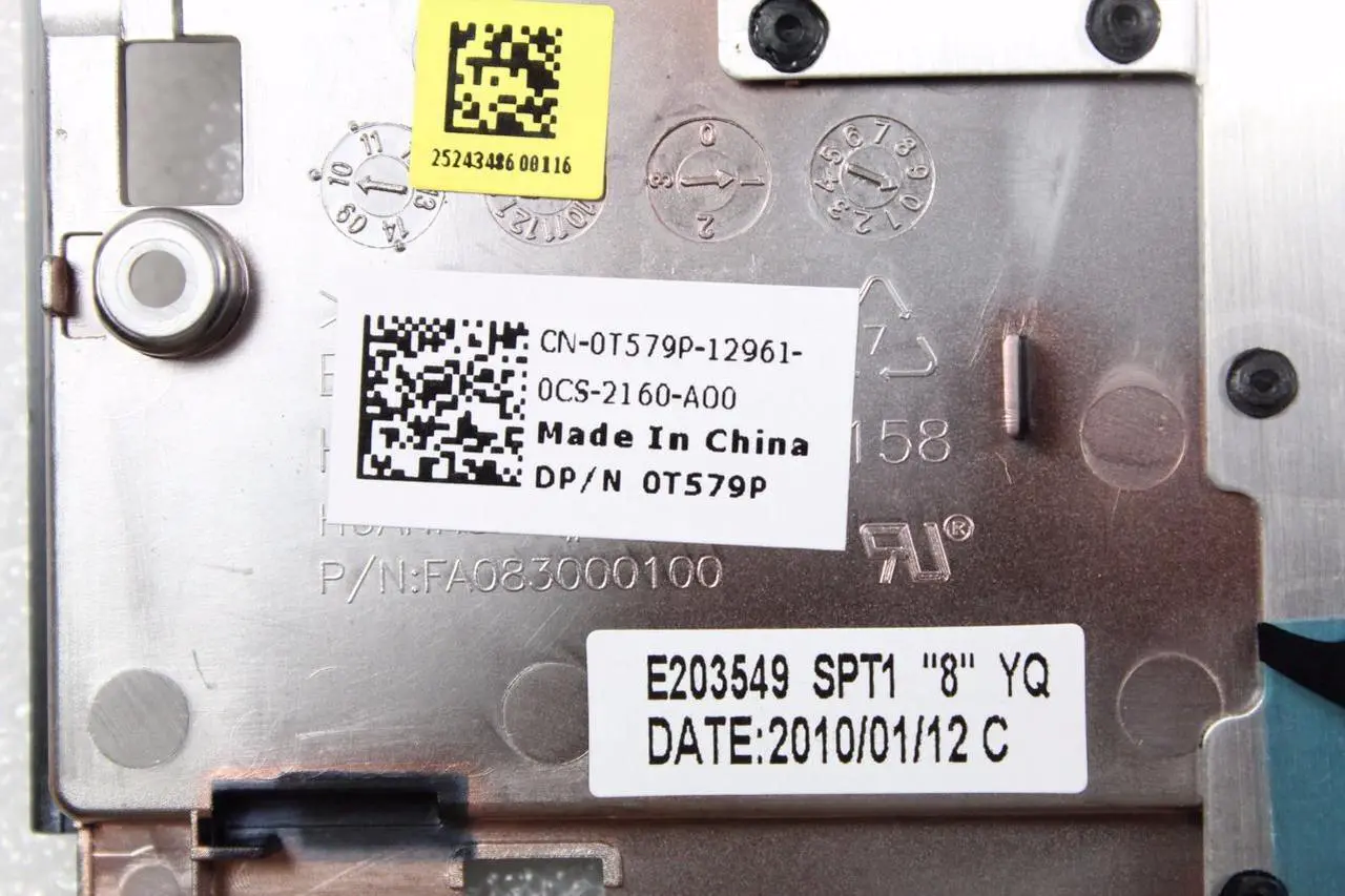 Alt view image 3 of 3 - Dell OEM Inspiron Mini 10v 1011 Palmrest Bracket Power Touchpad Palmrest T579P