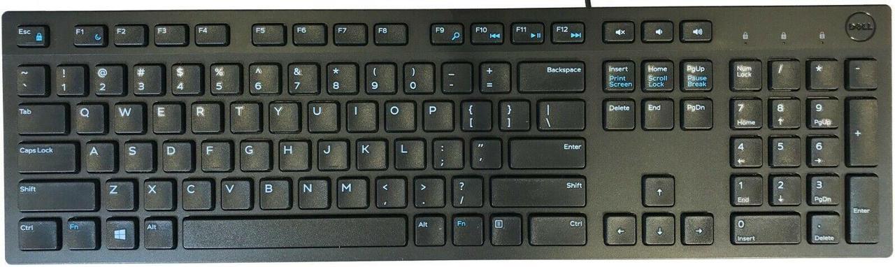Alt view image 2 of 3 - New Dell Genuine KB216-BK-US Multimedia USB Wired Keyboard Black 644G3 G4D2W RKR0N 6WMN0