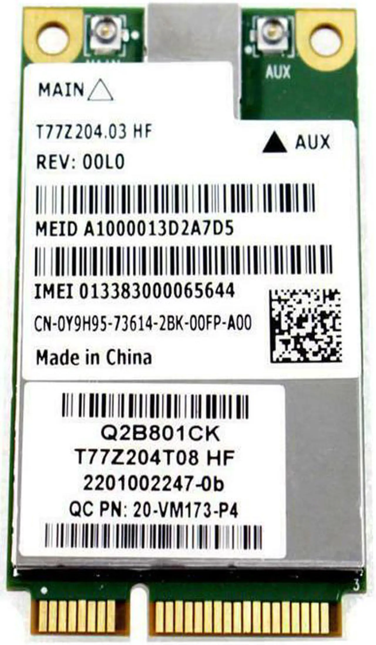 Alt view image 2 of 3 - Dell Inspiron 13z Latitude 2120 Precision M4600 Vostro 3350 XPS 17 Wireless Card 0269Y 00269Y CN-00269Y