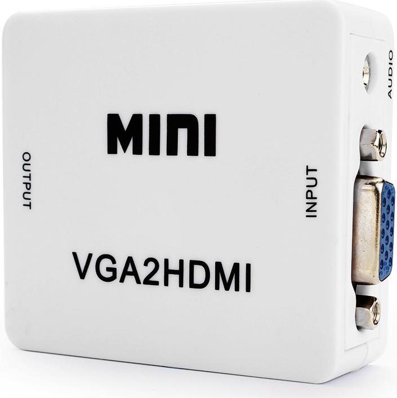 Mini VGA to HDMI Converter With Audio VGA2HDMI 1080P Adapter Connector For Projector PC Laptop to HDTV