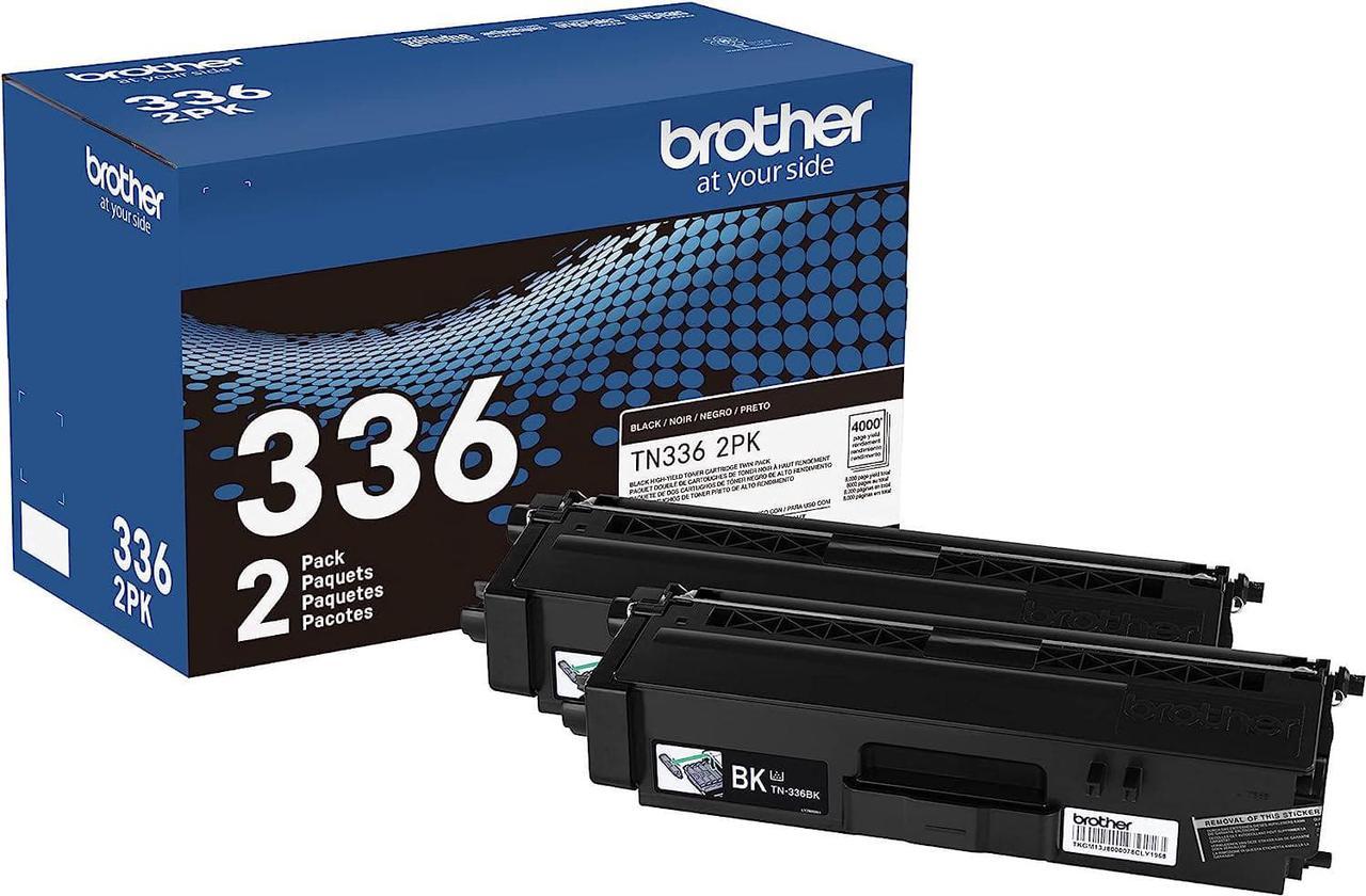 Brother Genuine TN336 2pk High-Yield Black Toner Cartridge Multipack